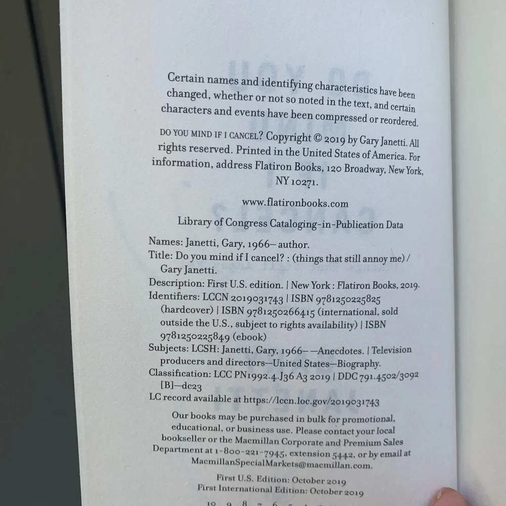HP🎉GARY JANETTI Signed Hardcover Book “Do You Mind If I Cancel” Memoir